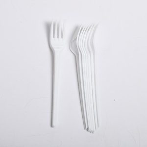 Disposable Plastic White Fork pack of 10