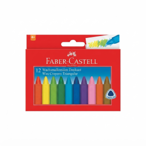 Faber-Castell Wax Crayons Triangular, Pack of 12