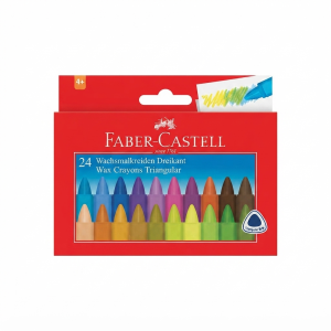 Faber-Castell Wax Crayons Triangular, Pack of 24