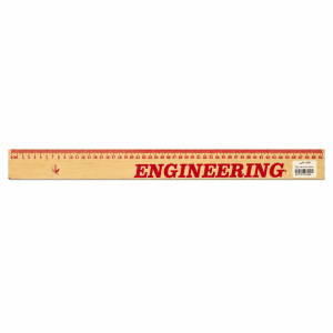 Engineering Ruler (Wooden, Red Trim)