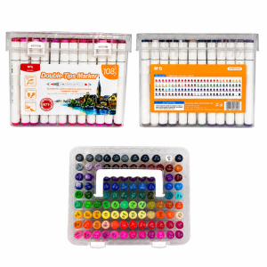 Color Markers Double Tip (108 Colors)